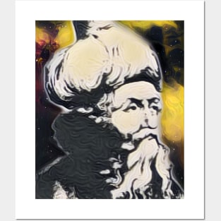Ibn Arabi yellow Portrait | Ibn Arabi Artwork 8 Posters and Art